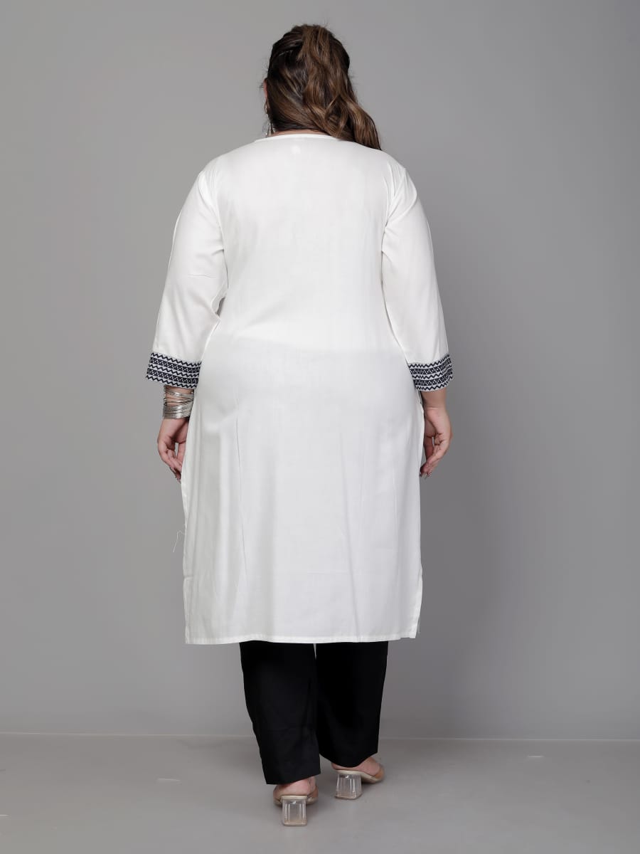 Plus size kurti Straight pattern