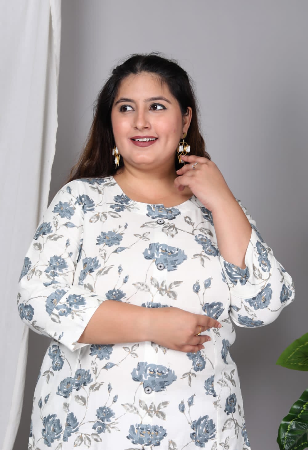 Plus size kurta Aline pattern princess cut
