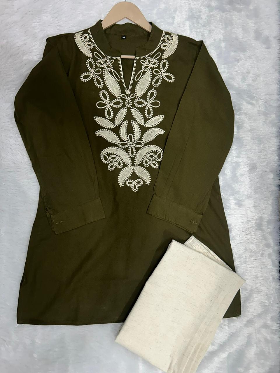 *Pure cotton With Embroidery Work CORD SET π