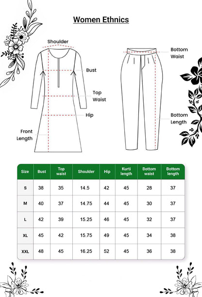 Kurta Pant Dupatta Set | Straight Kurti Set | V Neck 3/4 Sleeve Ethnic Outfit |
