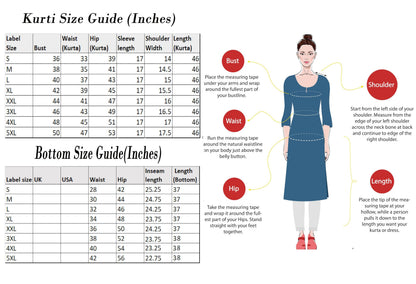 Kurta Pant Dupatta Set | Straight Kurti Set | V Neck 3/4 Sleeve Ethnic Outfit |