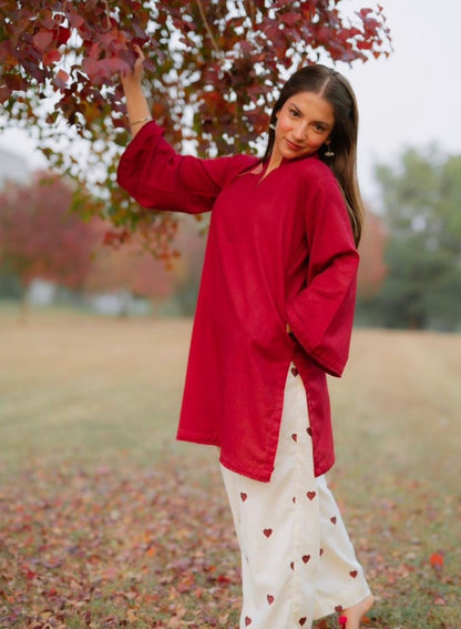 ❤️Festive Special New Design Lunch❤️kurti And embroidery plazzo 🥰
