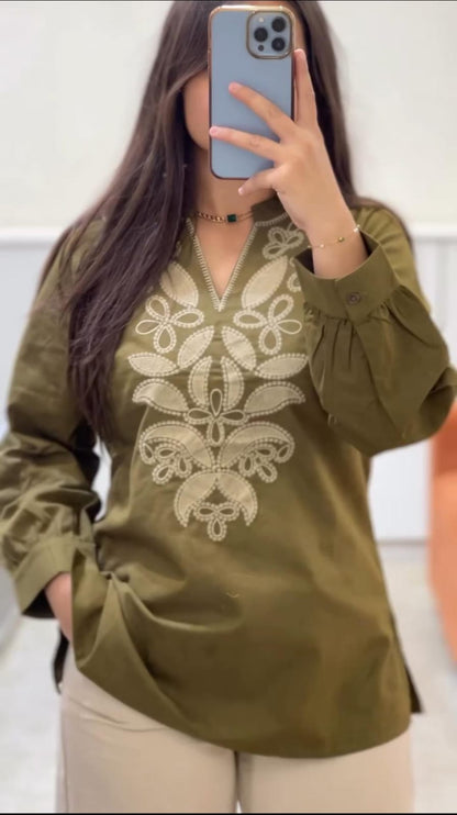 *Pure cotton With Embroidery Work CORD SET 👗