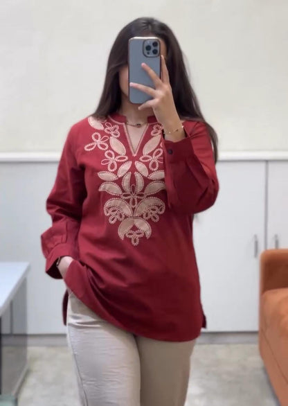 *Pure cotton With Embroidery Work CORD SET 👗