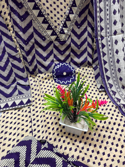 Pure fine Cotton fabric  Kurti with Pant  Nack &nbsp;and Hand work