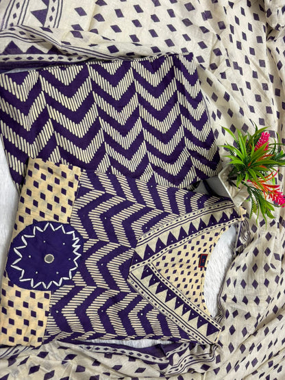 Pure fine Cotton fabric  Kurti with Pant  Nack &nbsp;and Hand work