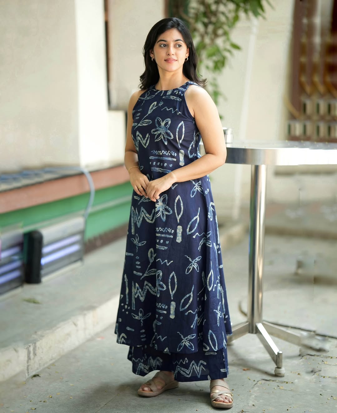 halter nack Aline  kurta with both side pocket  &  palazzo