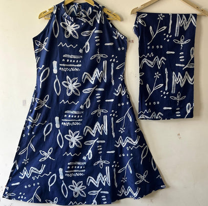halter nack Aline  kurta with both side pocket  &  palazzo