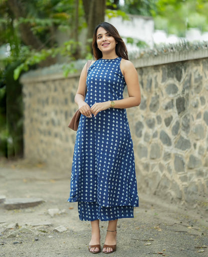 halter nack Aline  kurta with both side pocket  &  palazzo