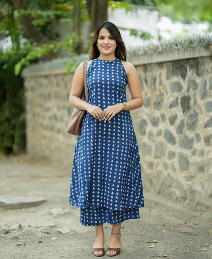 halter nack Aline  kurta with both side pocket  &  palazzo