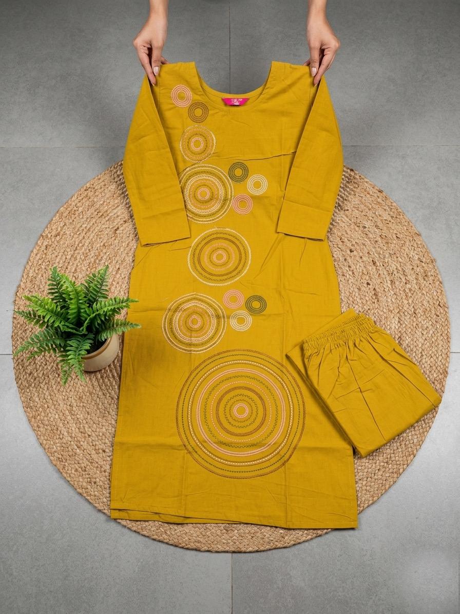Rayon slub With Embroidery WorkCo-ord set