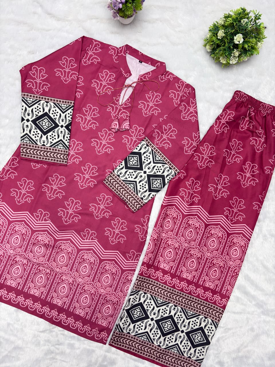 Designer Co-Ords set in * kurti digital print paired with Pant