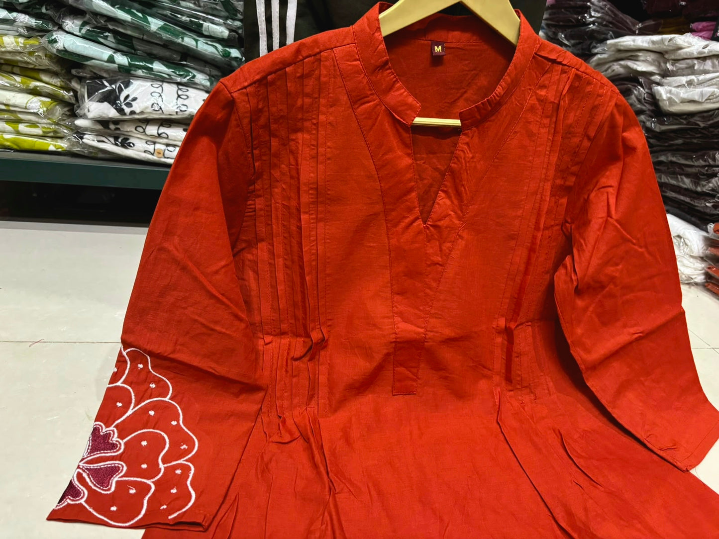 cotton co-rdset Paired up with cotton plazo with One side pocket