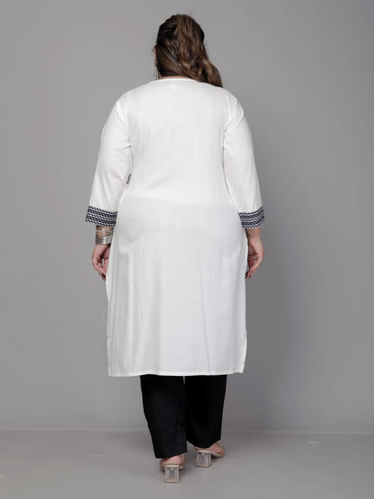 Plus size kurti Straight pattern