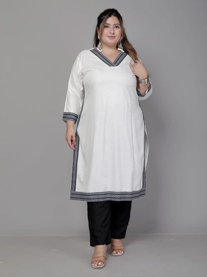 Plus size kurti Straight pattern