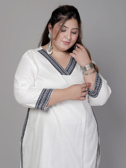 Plus size kurti Straight pattern