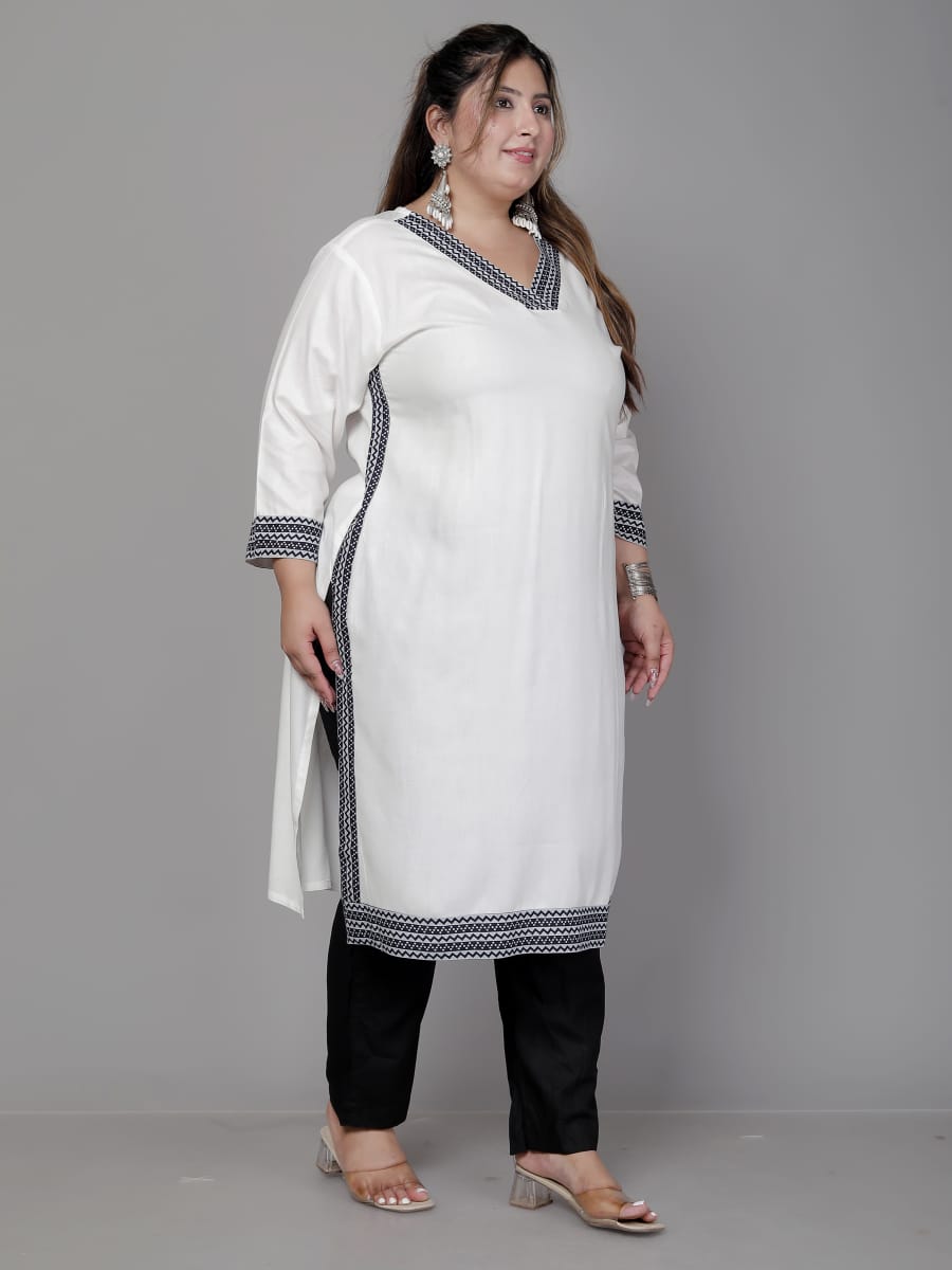 Plus size kurti Straight pattern