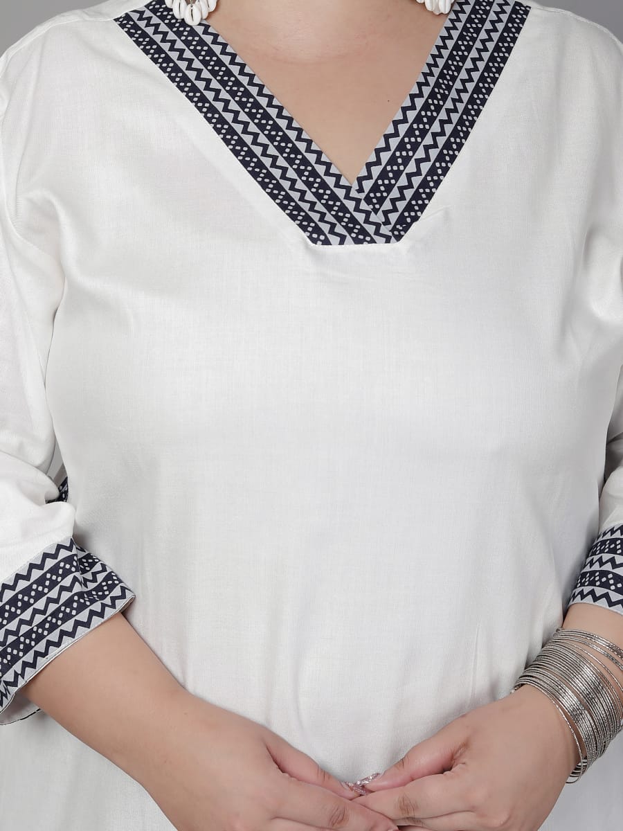 Plus size kurti Straight pattern