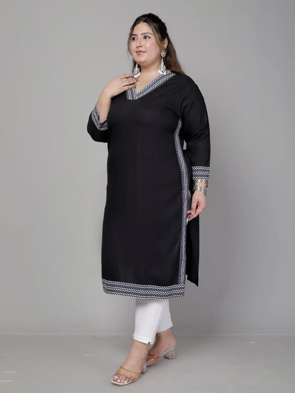 Plus size kurti Straight pattern
