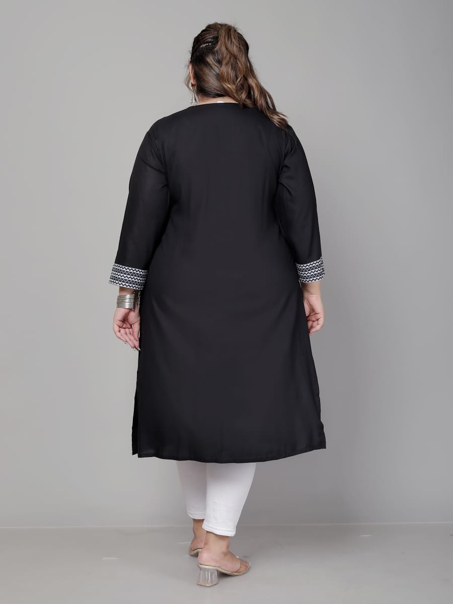 Plus size kurti Straight pattern