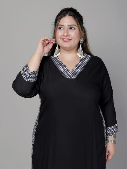 Plus size kurti Straight pattern