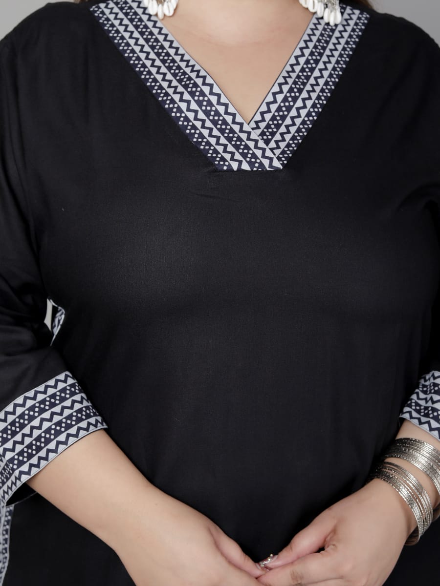 Plus size kurti Straight pattern