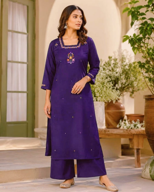 Latest Beautiful Cotton 3pis designwith embroidery work