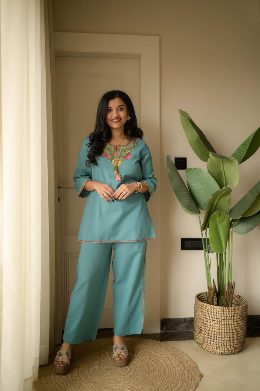 Premium Embroidered Co-ord Set