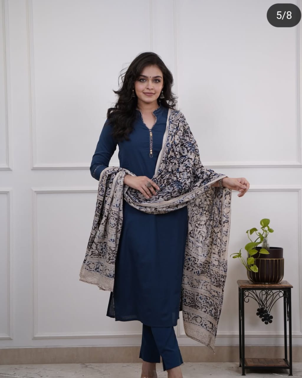 Premium cotton kurti,pant, dupatta sets