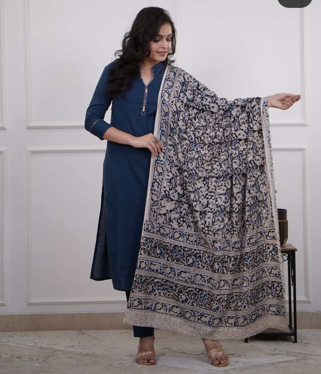 Premium cotton kurti,pant, dupatta sets