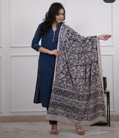 Premium cotton kurti,pant, dupatta sets