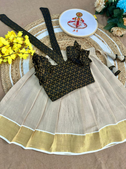 Elegant Kids Kerala Lehenga-Choli