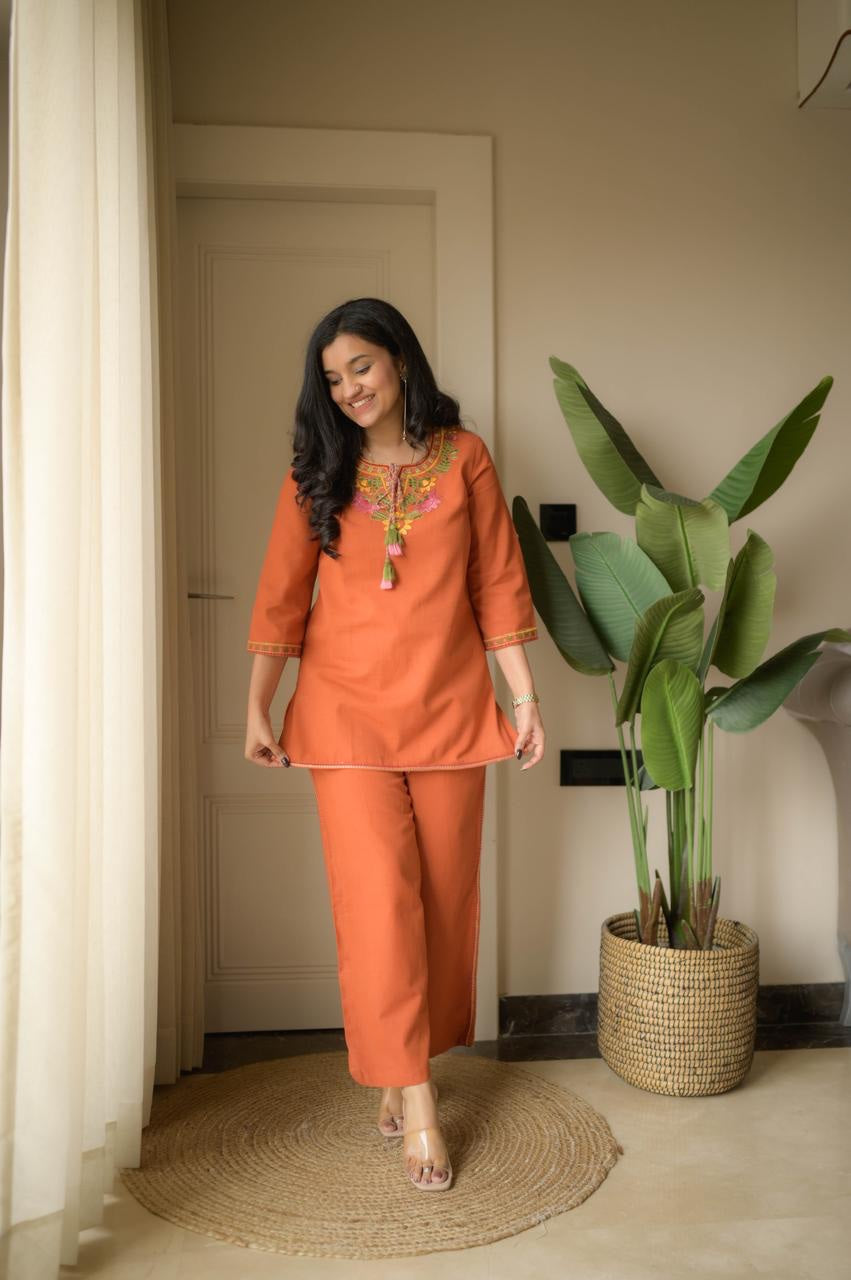 Premium Embroidered Co-ord Set